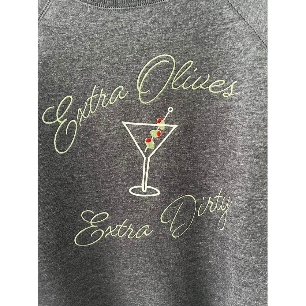 Wildfox Sweatshirt Extra‎ Olives Extra Dirty Graphic Crewneck Grey XS